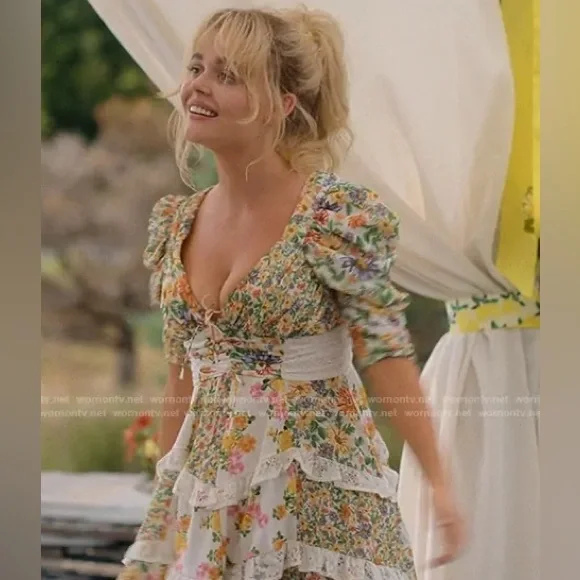 For Love and Lemons Rosalyn Floral Ruffle Mini Dress in Green XXS  Cottagecore is available for purchase on au PAY Market - Imported Goods  Online Store Co.Ltd. | au PAY Market -